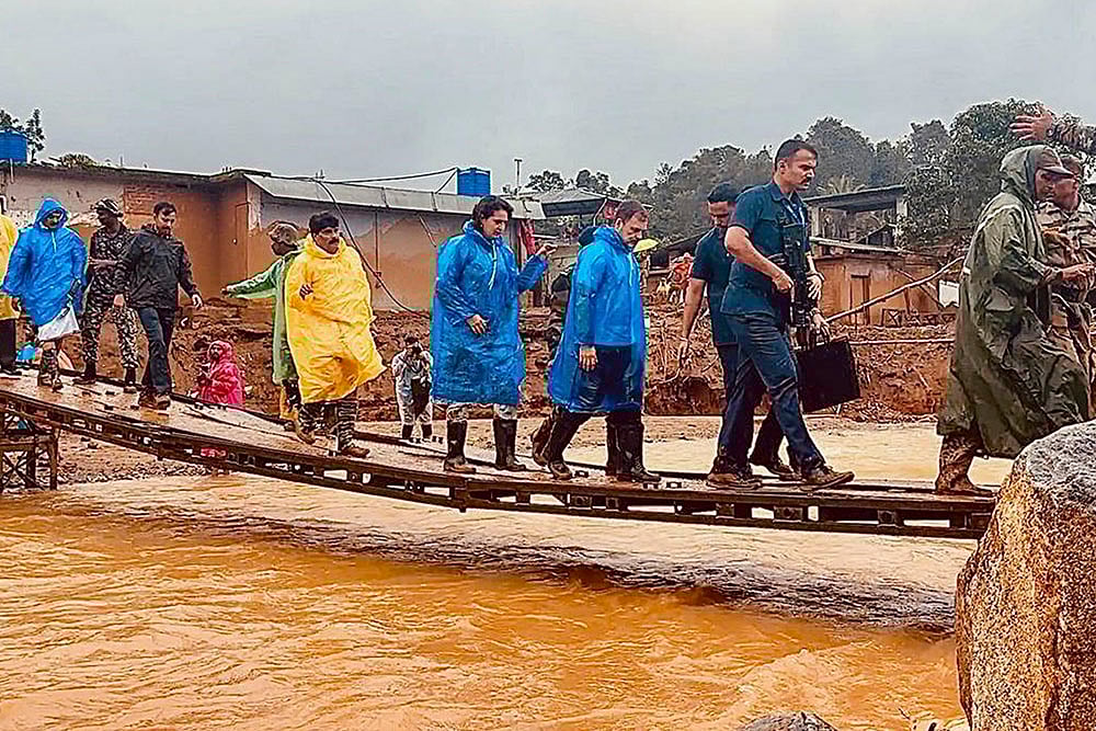 | Photo: PTI : Rahul Gandhi and Priyanka Gandhi Vadra in Wayanad